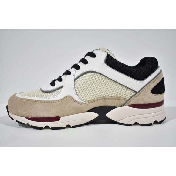 Chanel 22S White Ivory Beige Black CC Logo Tie Flat Runner Trainer Sneaker 42 - Picture 7 of 11